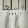 thumbnail image 6 of HBCY Creations 24" Wall Mounted Storage Rack - Pine Wood Construction - Solid White Finish - 5 Hooks - Ideal for Entryway, Kitchen, Bathroom and More, 6 of 7