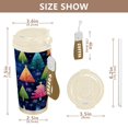 thumbnail image 2 of 500ml Double-Wall Vacuum Insulated Tumblers Stainless Steel Coffee Tumbler with Ceramic Coating Colorful Christmas Trees Pattern, 2 of 8