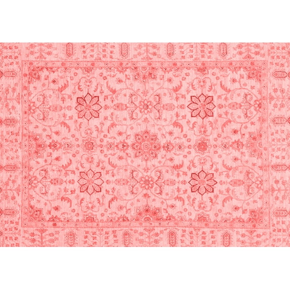 Ahgly Company Machine Washable Indoor Rectangle Oriental Red Traditional Area Rugs, 2' x 3'