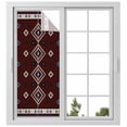 thumbnail image 2 of Brown Boho Window Privacy Film, Retro Farmhouse Abstract Geometric Ethnic Art Static Cling UV Sun Blocking Tint Film Heat Control Windows Films for Bedroom Bathroom, Window Stickers 23.6"x59", 2 of 8