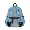 thumbnail image 3 of Baseballs and Words Blue Pattern Cute School Backpack with Padded Back and Adjustable Shoulder Straps 13.4"x11"x4.7", 3 of 5