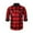 Red, variant on Men's Flannel Shacket, Plaid Shirt Jacket, Button Front with Pockets, Fleece Lining, Winter Coat, Casual Outerwear