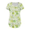 thumbnail image 4 of B91xZ Hauts Grande Taille pour Femmes Été Manches Courtes Col Rond Ajusté Mignon Crop Top Blouses, X S, 4 of 4