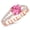 Rose Gold, variant on 1.15 Carat 14K Rose Gold Classic Double Row Pave Set Split Shank Diamond Engagement Ring with a 0.75 Carat Natural Pink Sapphire Center (Heirloom Quality)