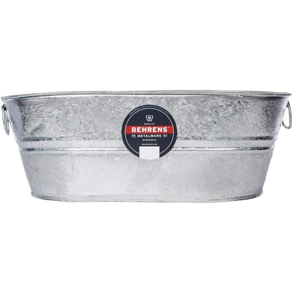 Behrens 1-OV 7.5 Gallon Hot Dipped Steel Oval Tub - Quantity of 1