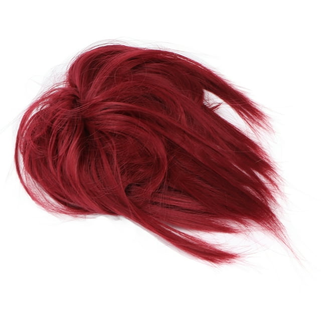 Large Hair Bun Scrunchies Extensions Mixed Color Synthetic Tousled Updo for Everyday, Party, Cosplay