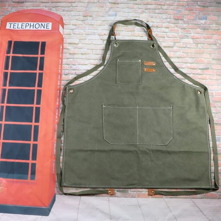 

1pc Apron Cotton Canvas Apron Unisex Aprons Chef Cooking Apron For Men Women Workwear Apron With Pockets