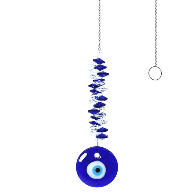 Colgante Ojo Azul Decoración Amuleto de ojo azul griego turco de la suerte, colgante de cuentas ovaladas, regalo de amuleto para coche (B) Tmvgtek Libre de BPA
