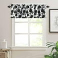 thumbnail image 3 of Black Valance Curtain Black Grey Abstract Geometric Modern Grid Pattern Minimalist Rod Pocket Valance Window Treatments Short Curtains for Kitchen Bathroom Farmhouse 54x18inch, 3 of 6