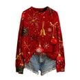 thumbnail image 2 of Chandails Grande Taille pour Femmes 2025 Imprimé Graphique Tendance Manches Longues Col Rond Tricot Automne Décontracté Coupe Ample, 2 of 6
