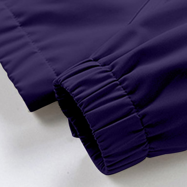 Zpanxa Men's Color Block Windproof Hooded Jacket Ripstop Nylon
