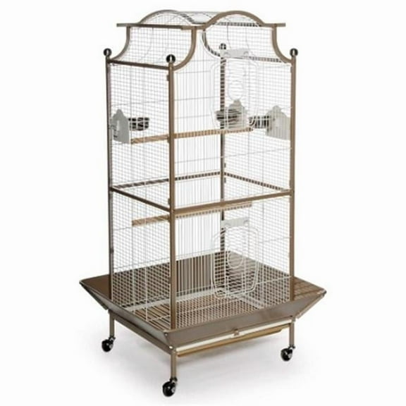 Prevue Hendryx  Pagoda Cockatiel Bird Cage - Coco Brown/Cream