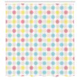 thumbnail image 3 of Geometric Shower Curtain, Whirlpool Form Colorful Circles in Symmetrical Order Vibrant Colored Funky Design, Fabric Bathroom Set with Hooks, 69W X 70L Inches, Multicolor, by Ambesonne, 3 of 3