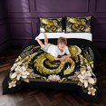 thumbnail image 3 of Manfei Golden Dragon Animals King Size Comforter Sets,Vintage Floral Comforters King Size,Brown,Black Reversible,3 Pieces,1 Comforter and 2 Pillowcases, 3 of 7