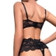 thumbnail image 1 of Gibobby Conjunto de lencería de encaje Ropa Interior Divertida para Mujer, Escote En V Profundo, Encaje Sexy, Vestido Transparente, Vestido para Conjuntos De Lencería(Negro, G), 1 of 5