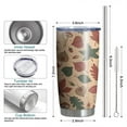 thumbnail image 6 of 20oz Tumblers Fall Leaves Mushrooms Stainless Steel Vacuum Insulated Double Wall Travel Tumbler Cups Mug with Lid and Straw,Cleaning Brush for Cold & Hot Drinks, 6 of 7