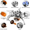 thumbnail image 3 of 5800W Outdoor Three Head Stove Camping Windproof Stove Portable Camping Picnic Burner Hiking Foldable Ultralight Split Gas Stove, 3 of 6