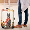 thumbnail image 4 of Happy Thanksgiving Doberman Pinscher with Turkey Pumpkins Autumn Vibes Travel Luggage Cover Doberman Dog Lover Gifts Suitcase Dust Protective Decor - 12018, 4 of 5