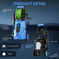 thumbnail image 2 of 5000PSI Electric Pressure Washer，2025 New Power Washer with 33FT Resistant Extension Pressure Washer Hose Reel, 4 Nozzles, Professional Powerwashers for Home/Car(Blue), 2 of 9
