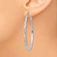 thumbnail image 3 of Boucles d'Oreilles Créoles Rondes en Or Blanc 14 K, 3 of 8
