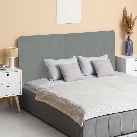 Bed Headboard Slipcover, 79 Inch Jacquard Fabric Stretch Protector Covers, Dustproof Cover for King Size Headboard Bedroom Decor, Green