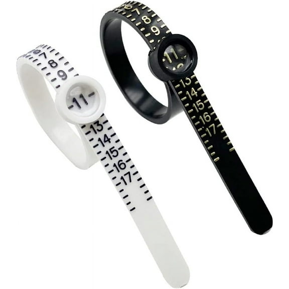 [2-Pack] Ring Sizer Measuring Tool Reusable Finger Size Measuring Set (USA Rings Size)