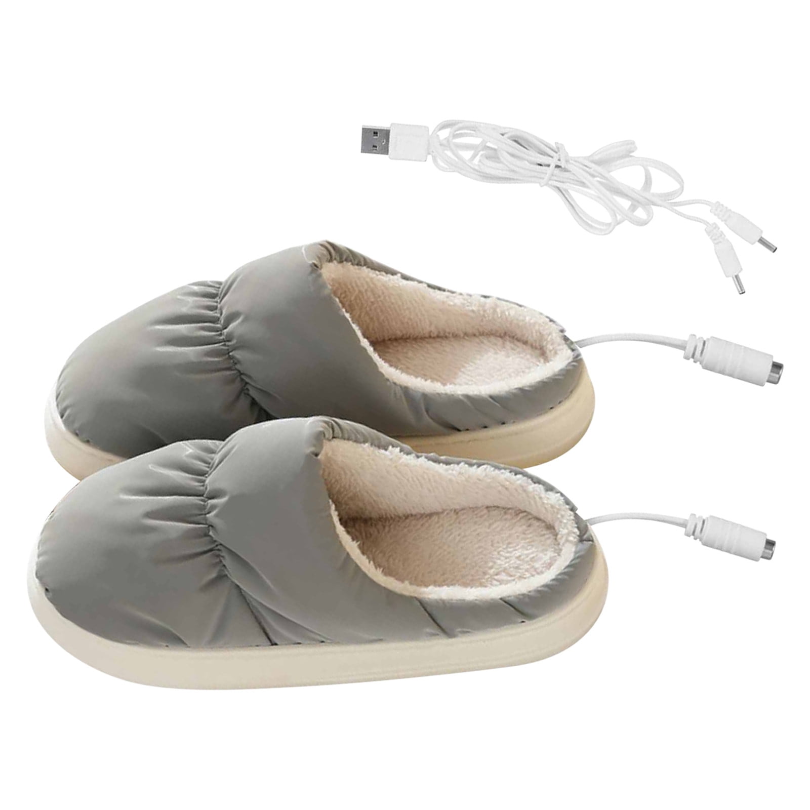Cameland USB Heated Slippers Heated Feet Warmer Winter Office Heating Shoes Warm Plush Indoor Comfy Slippers