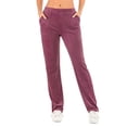 thumbnail image 2 of FANNYC Womens Solid color Velour Pants Tracksuits Yoga Activewear Casual Running Sport Sweatpants, 2 of 6
