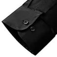 thumbnail image 5 of Bcfgryg Men's Silk Satin Dress Shirts Long Sleeve Button Up Shirts Party Prom Wedding Shirt Black, 5 of 5