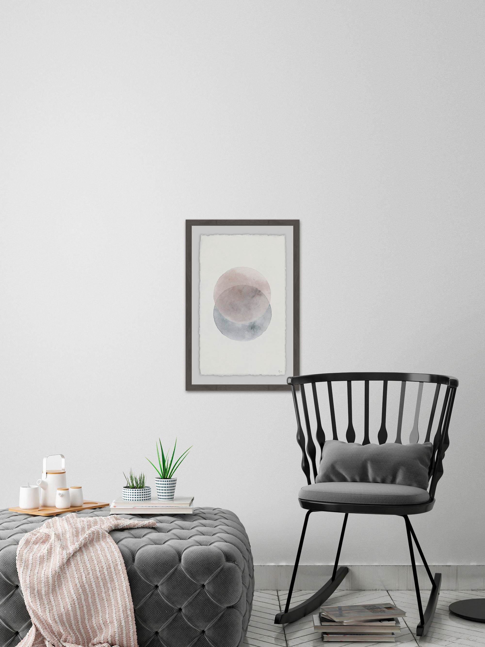 Dual Blotch Framed Painting Print