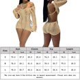 thumbnail image 2 of Monos De Punto Monos de ganchillo para mujer Ropa de fiesta nocturna con cuello oblicuo sin espalda (Beige L) Cgtredaw para Mujer Beige T L, 2 of 6