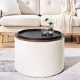thumbnail image 6 of High-Quality Round Chenille Ottoman | Can Be Used as Table, Easy to Clean, No Assembly Needed, 6 of 6