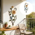 thumbnail image 2 of Metal Sunflower Wall Decor with Bee 3D Colorful Outdoor Wall Art Fence Decorations for Patio Metal Flowers Wall Hanging Ornament for Garden Porch Living Room Balcony Farmhouse, 2 of 8