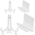 thumbnail image 1 of 20 Pack Plastic Easel Plate Stands for Display Pictures, Photo, Dish, Art Pieces, Certificates, Placecard, Posters, Envelopes and Small Boards, 2 Size 3" 6" (Clear) Ormromra WMPH-746, 1 of 7