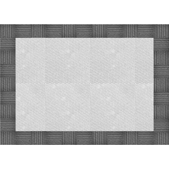 Ahgly Company Indoor Rectangle Patterned Sonic Silver Gray Area Rugs, 2' x 5'