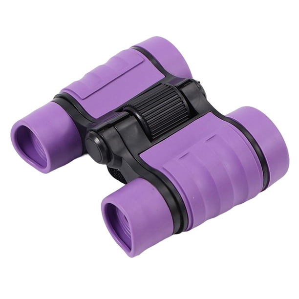 Telescopios binoculares portátiles de juguete con enfoque ajustable, juguete educativo preescolar para niños. Violeta