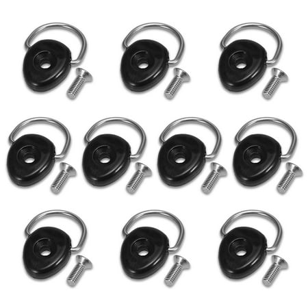 10pcs Kayak Oval D Rings with Screw Kit Deck Loop Mounting Tie Down Kit Canoe Boat Fishing Rigging Hardware (Best Boat For The Great Loop)