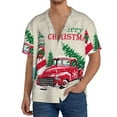 thumbnail image 3 of Easygdp Merry Christmas 1 Men's Casual Short-sleeved Shirt with Pocket and Button Suitable for Beach Vacation Leisure - Large, 3 of 7