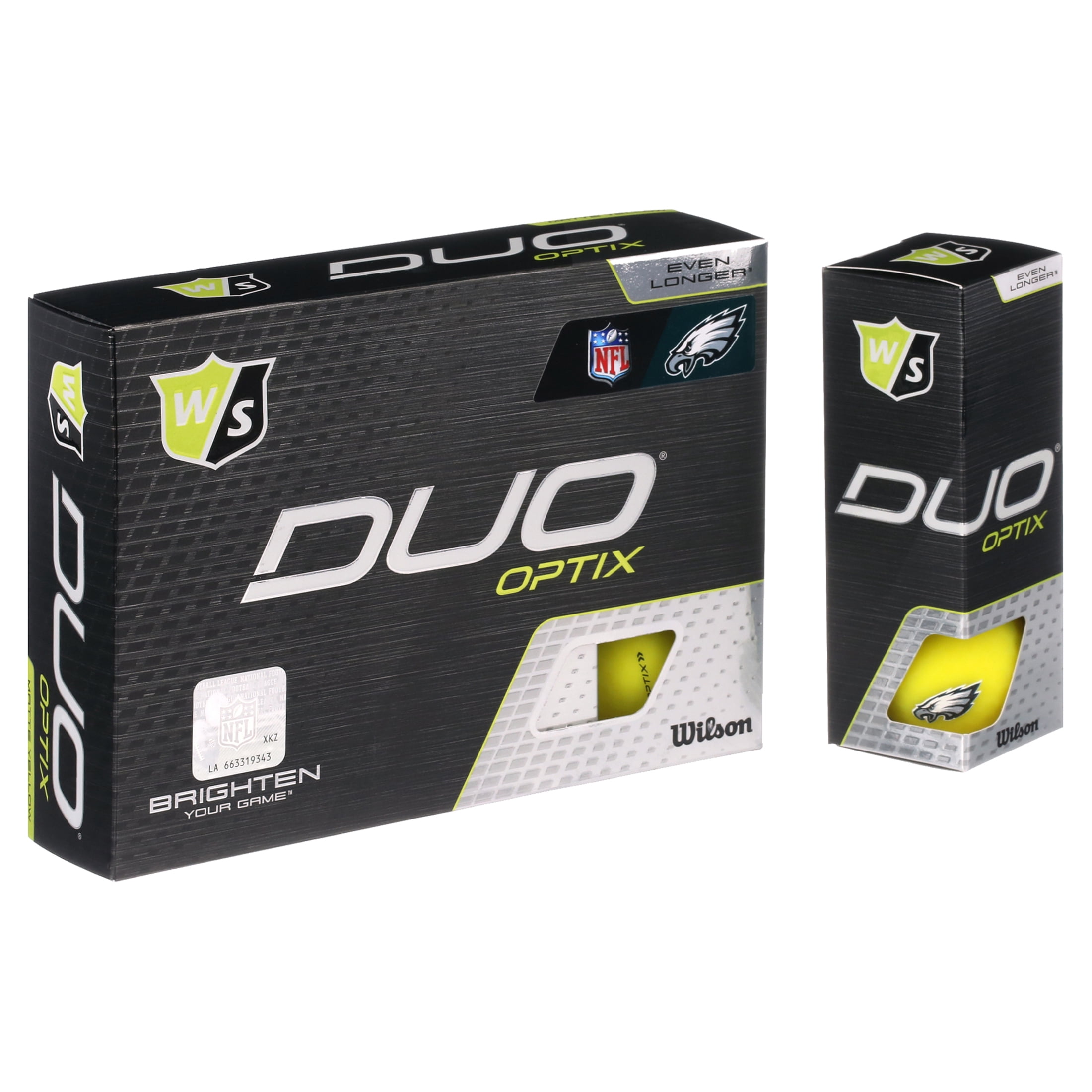 Wilson Staff Duo Optix NFL Golf Balls Yellow, Philadelphia Eagles