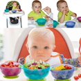 thumbnail image 2 of Jinsinto 3pcs Baby Sucking Bowl Spill Proof, Baby Bowls With Snap Leak Proof Lid, Baby Gift 3 Count, Ideal For Babies & Toddlers BPA & BPS Free FDA Approved, 2 of 5