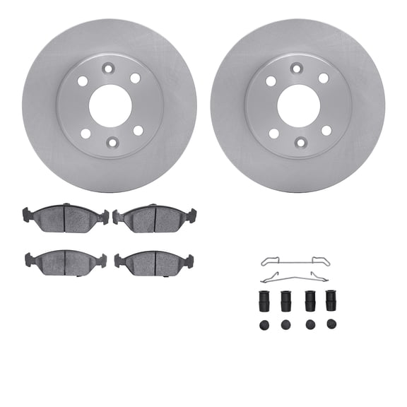 Dynamic Friction Company Front Brake Rotors with 5000 Advanced Brake Pads includes Hardware 6512-21056