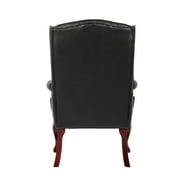 Boss Office Products Wingback Traditional Style Executive Guest Chair, Black