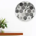 thumbnail image 2 of Grey Honeycomb Print Wall Clock Wall Art Silent Non ticking Round Wall Watch for Home Decortaion Best Gift（12 Inch）, 2 of 6