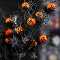 thumbnail image 5 of 3PCS Halloween Artificial Black Flowers Picks, Halloween Picks Stems with Pumpkin Black Leaves Faux Twigs and Branches for Vases Floral Arrangement DIY Halloween Centerpieces Decor, 5 of 8