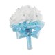 thumbnail image 5 of Ramo de novia, flores artificiales de seda, centros de mesa, decoración, ramo de novia, para compromiso, aniversario y fiesta. Azul, 5 of 9