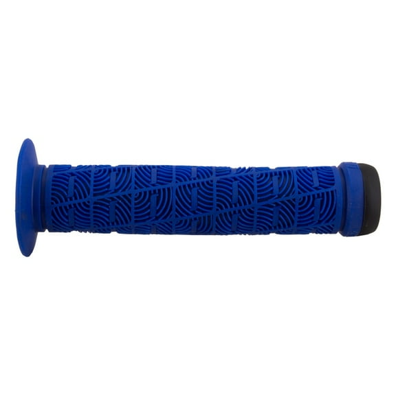 ODI O-Grip SinglePly BMX Grips w/ Flange Black/Blue 143mm