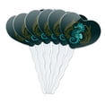 thumbnail image 1 of Blue Seahorse with Kelp Heart Love Cupcake Picks Toppers Decoration Set of 6, 1 of 6