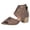 Brown, variant on Women's Gladiators Sandals Hollow Out Chunky Heels Slide Shoes Open Toe Dressy Ankle Strap Back Zip Ankle Boot Brown 8