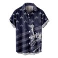 thumbnail image 4 of Eashery Mens Beach Shirt Loose Hawaiian Mens Tops Navy L, 4 of 5