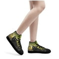 thumbnail image 6 of Black Cat Happy People Have Cat Hair On Their Cloth High Top Canvas Shoes Sneakers Black Size 13, 6 of 7